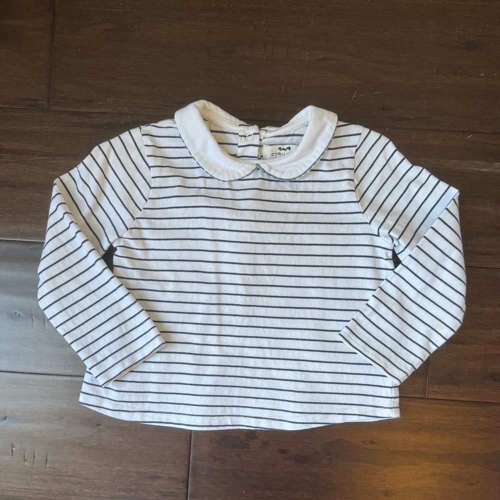 Cyrillus Paris girls top with Peter Pan collar